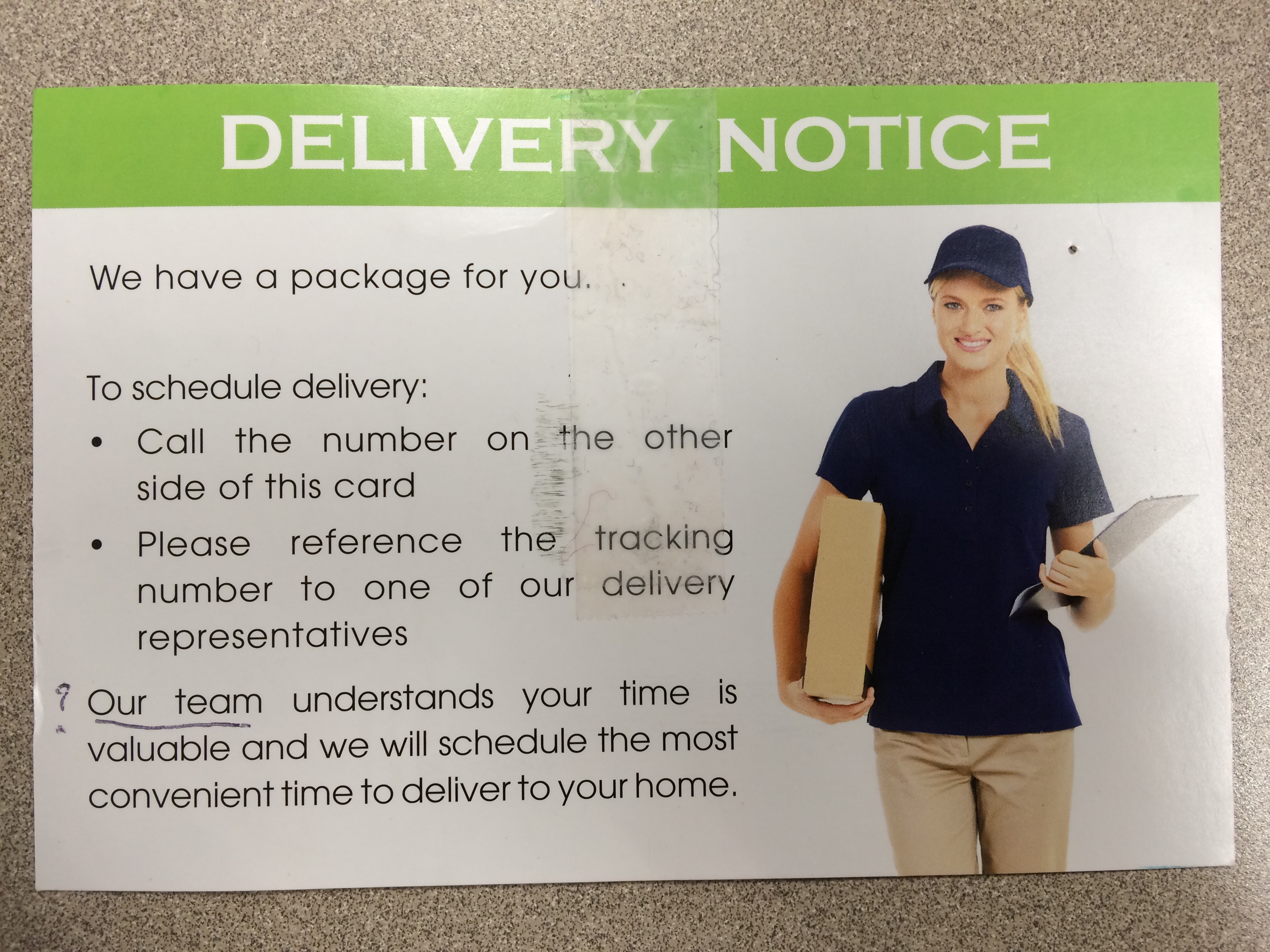 Watch Out For This Mail Delivery Card